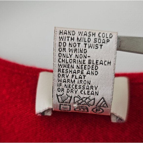 Neiman Marcus Cashmere Red Sweater Vest Womens 2X Preppy Soft Holiday Christmas - Picture 6 of 9